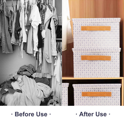 Latitude Run® Fabric Storage Bin Set of 3 Wayfair